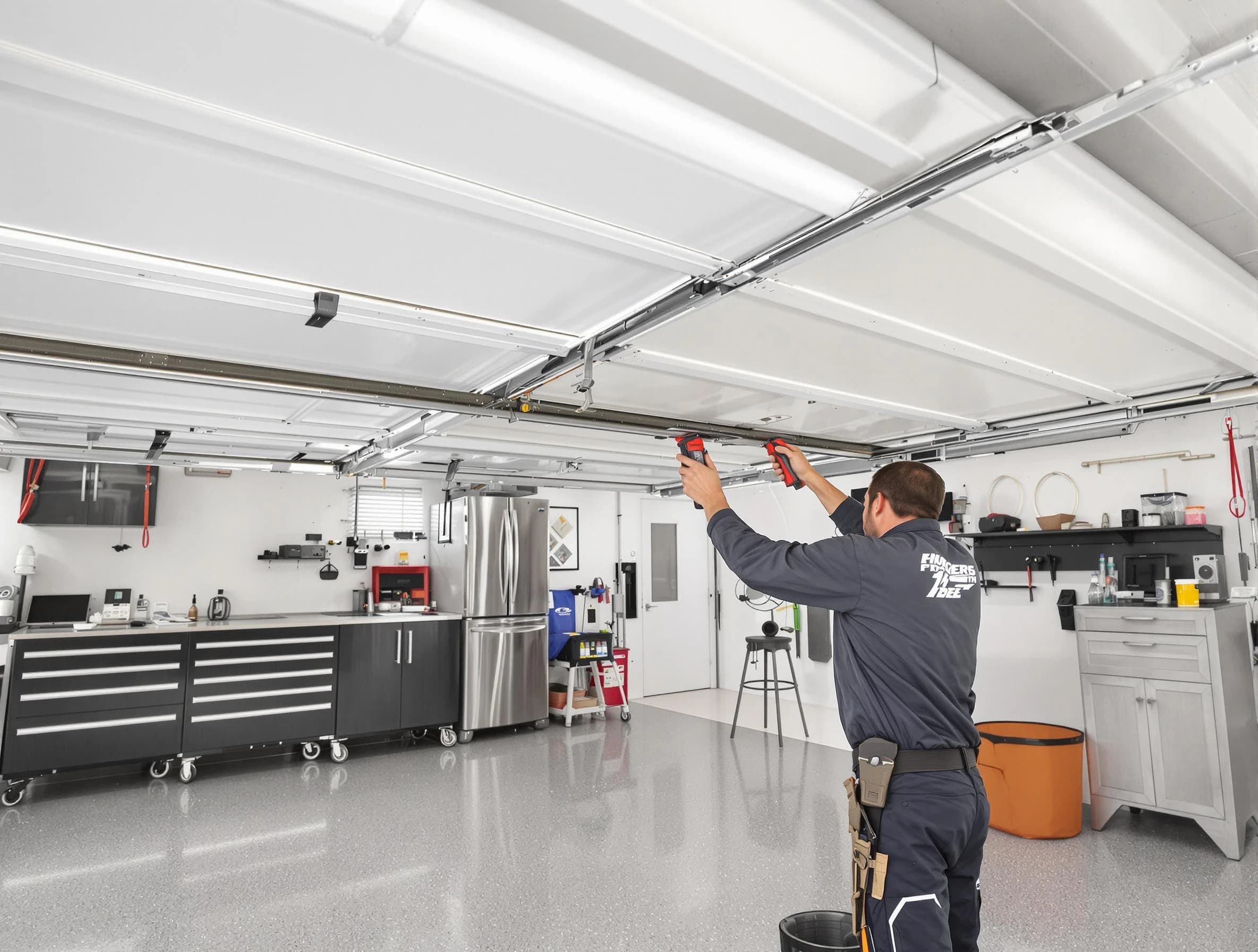 Overhead garage door repair service by West Windsor Garage Door Repair in West Windsor