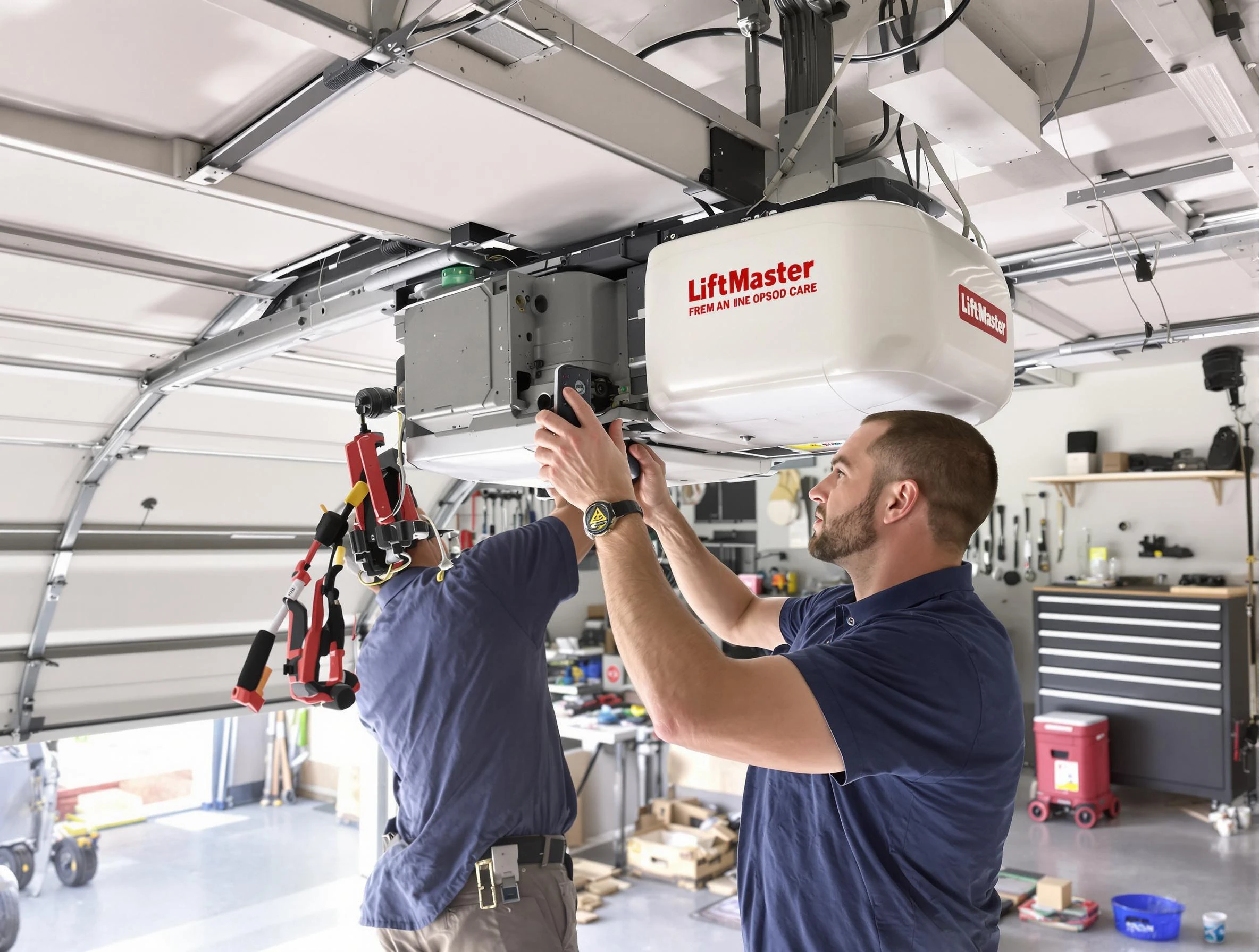 West Windsor Garage Door Repair technician performing advanced diagnostics on garage opener in West Windsor