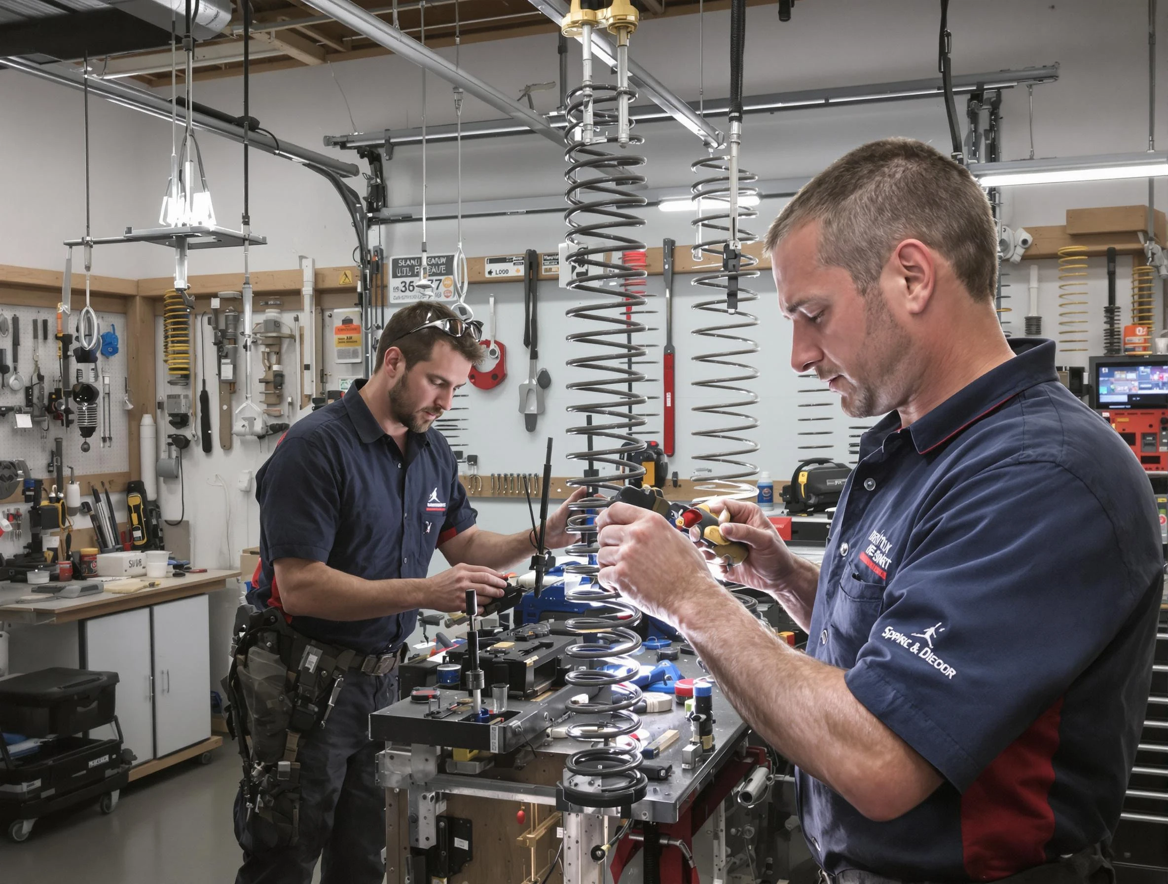 Garage door spring repair service by West Windsor Garage Door Repair in West Windsor